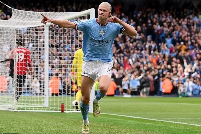 Tiền đạo Haaland của Man City đang có phong độ ghi bàn cực cao